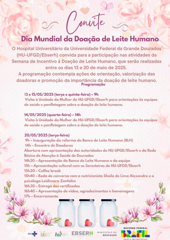 HU de Dourados alerta para baixo estoque de leite humano e reforça campanha de doação