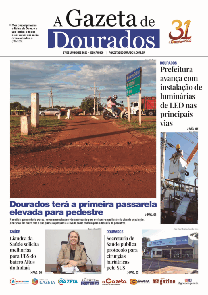 Jornal A Gazeta de Dourados – Edição de 27 de junho de 2025