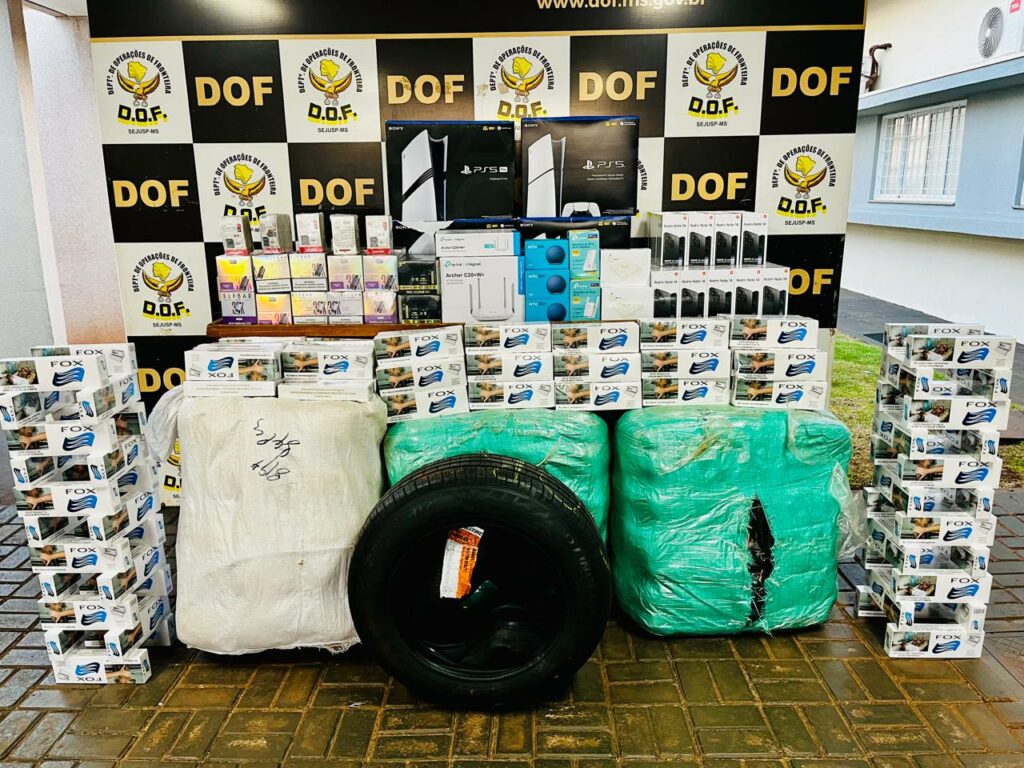 Veículo com produtos de contrabando e descaminho é apreendido pelo DOF em Maracaju Veículo com produtos de contrabando e descaminho é apreendido pelo DOF em Maracaju