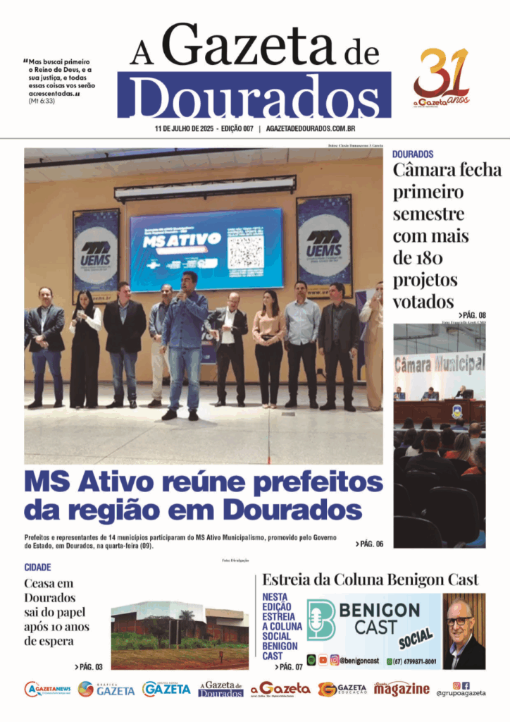 Jornal A Gazeta de Dourados – Edição de 11 de julho de 2025