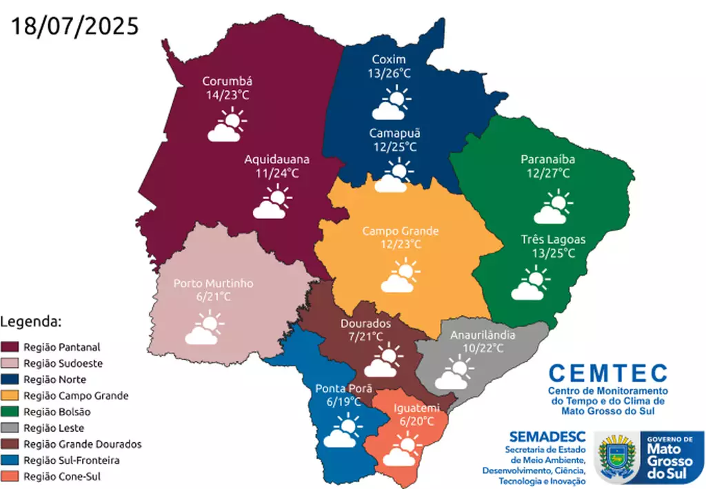 Nevoeiro na região sul de MS anuncia chegada de nova frente fria Nevoeiro na região sul de MS anuncia chegada de nova frente fria