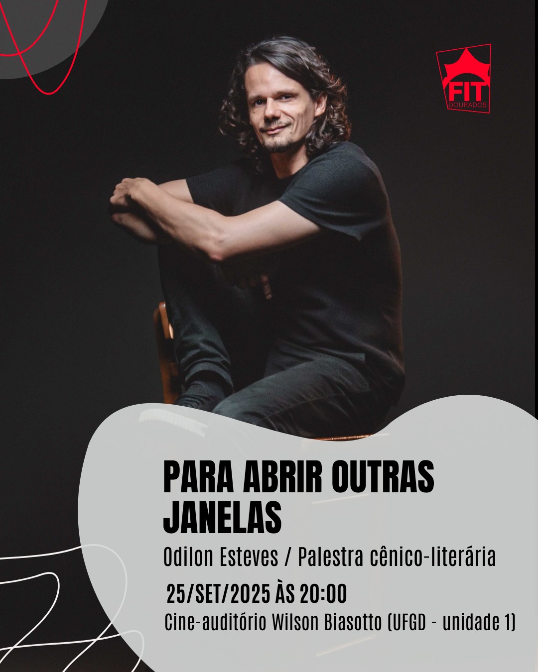 Do livro ao palco: Odilon Esteves promove experiência interativa no FIT Dourados Do livro ao palco: Odilon Esteves promove experiência interativa no FIT Dourados