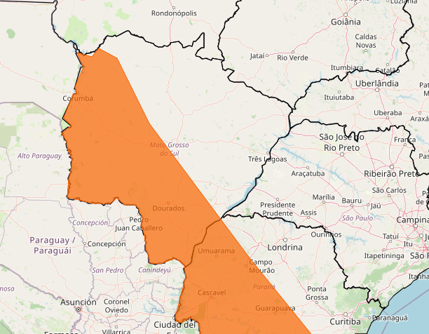 Inmet emite alerta de tempestade com granizo e ventos de até 100 km/h para Dourados