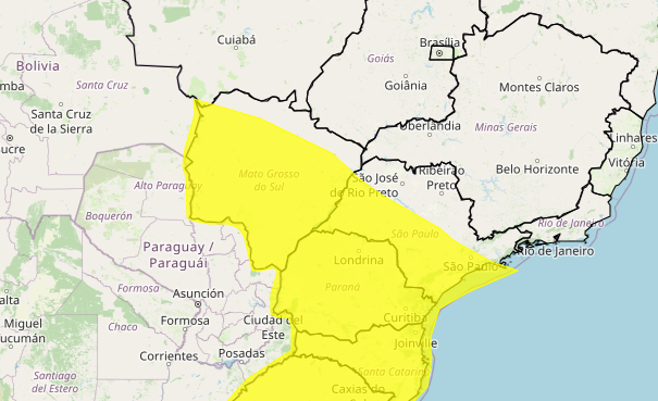 Dourados tem dois alertas de tempestade e deve enfrentar semana de tempo instável