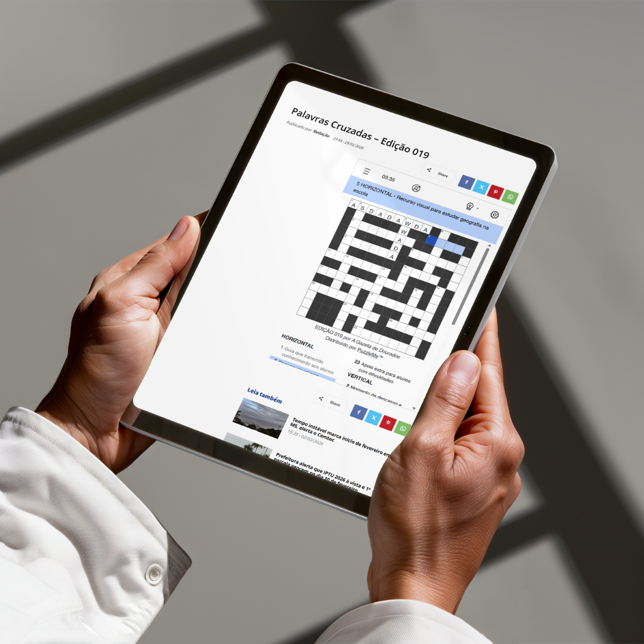 Palavras Cruzadas – Edição 019