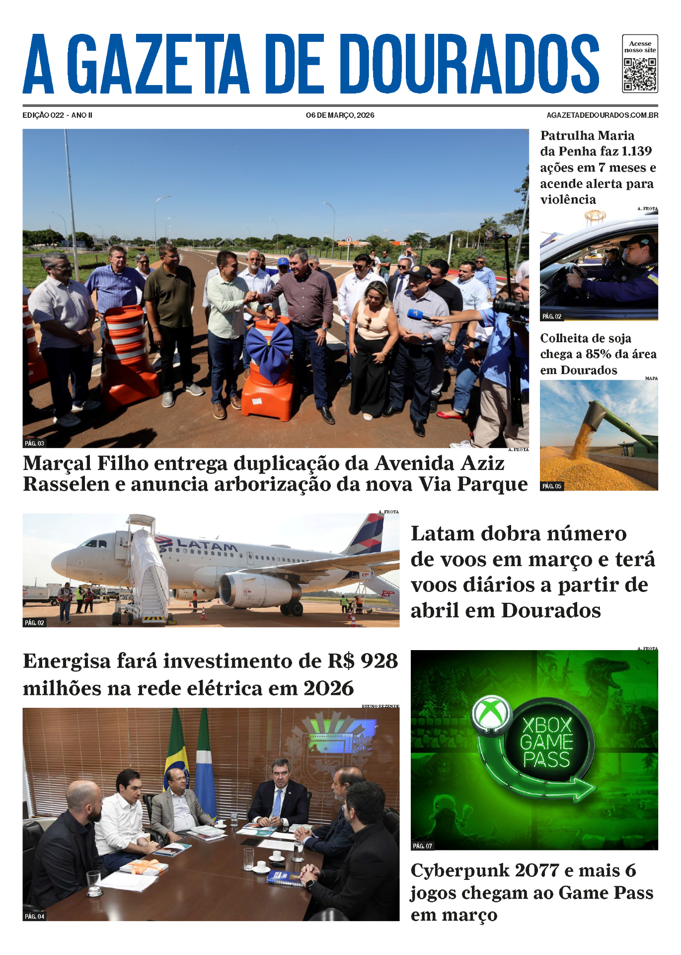 Jornal A Gazeta de Dourados – Edição de 06 de março de 2026