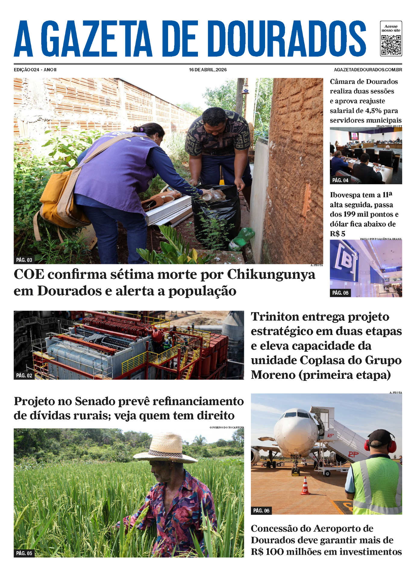 Jornal A Gazeta de Dourados – Edição de 16 de abril de 2026