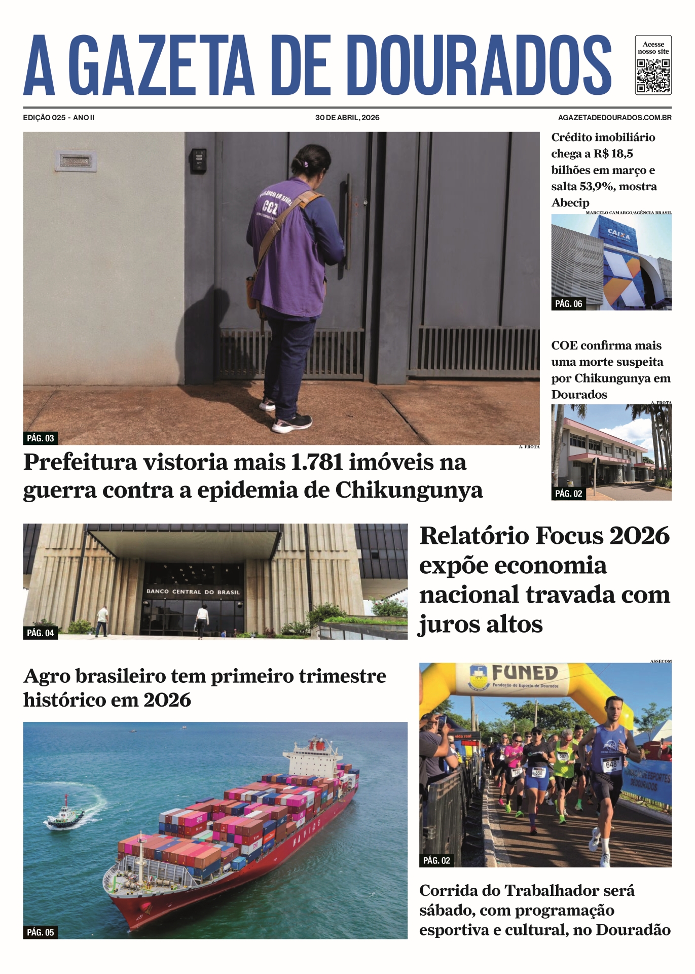 Jornal A Gazeta de Dourados – Edição de 30 de abril de 2026