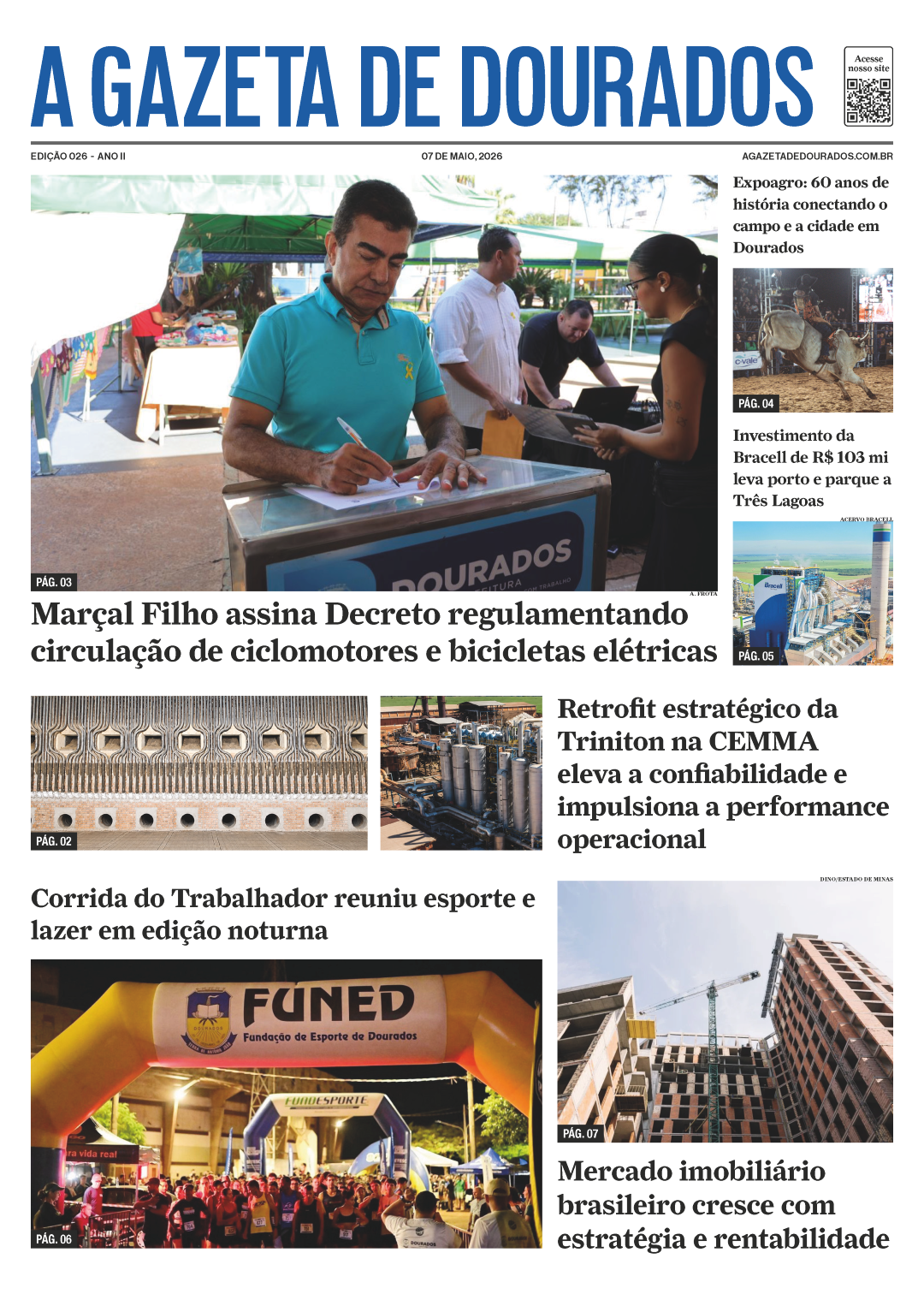 Jornal A Gazeta de Dourados – Edição de 07 de maio de 2026
