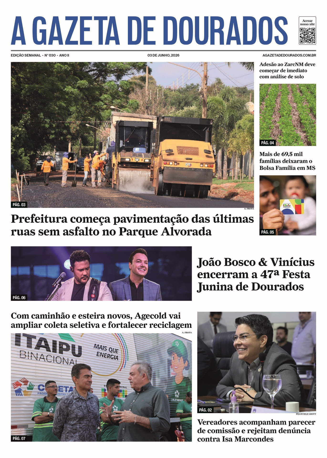 Jornal A Gazeta de Dourados – Edição de 03 de junho de 2026