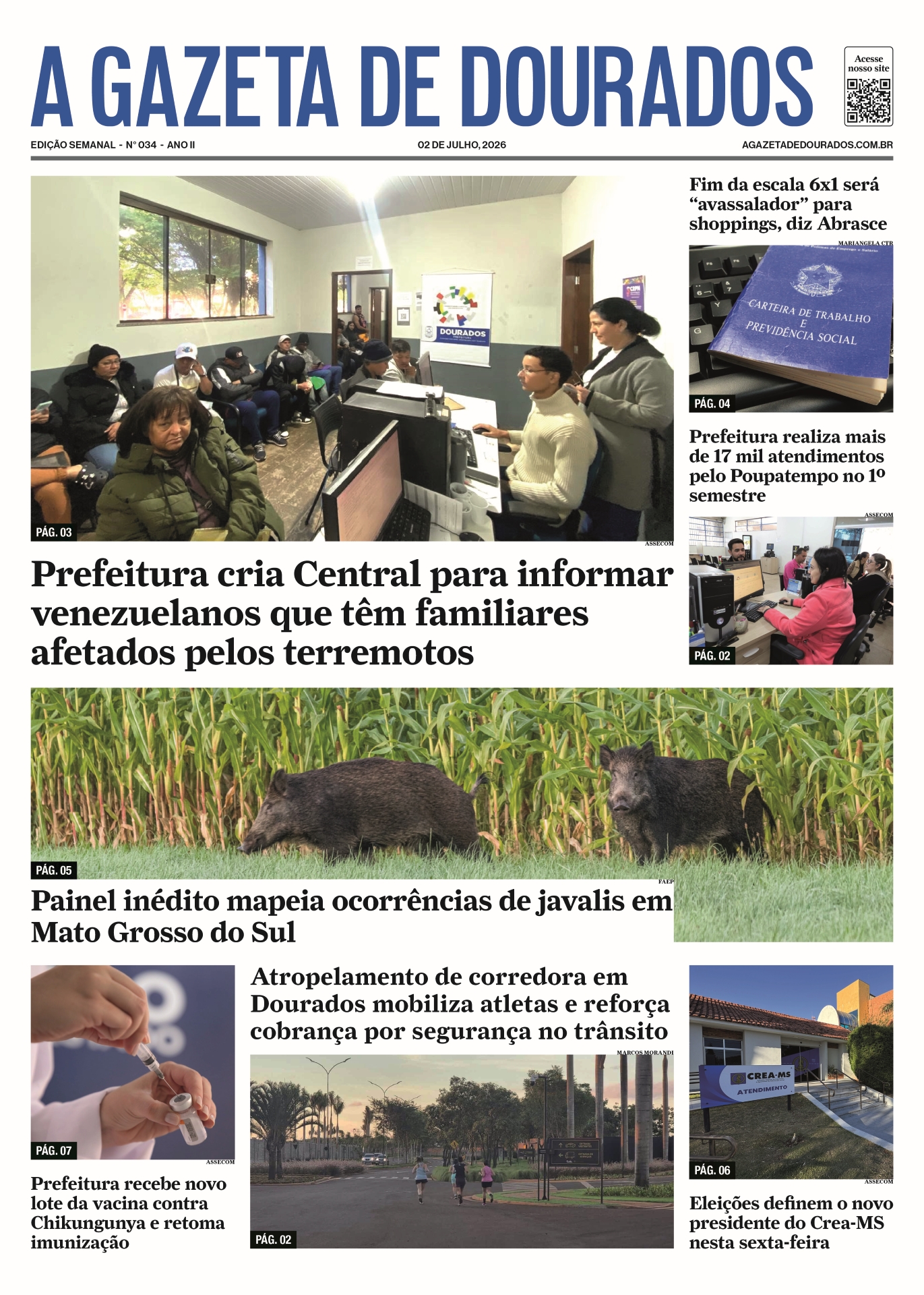 Jornal A Gazeta de Dourados – Edição de 02 de julho de 2026