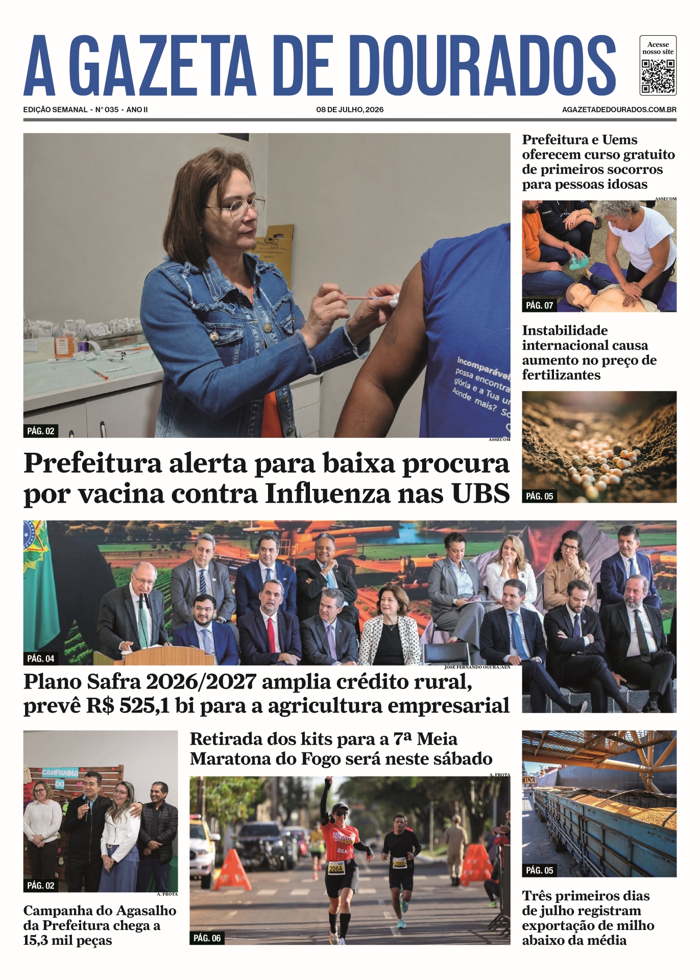 Jornal A Gazeta de Dourados – Edição de 08 de julho de 2026