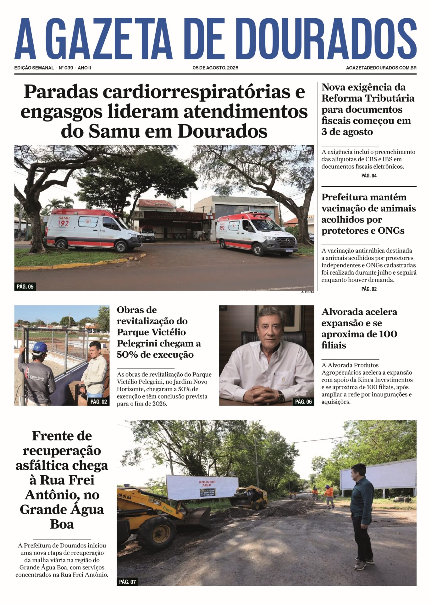 Jornal A Gazeta de Dourados – Edição de 05 de agosto de 2026