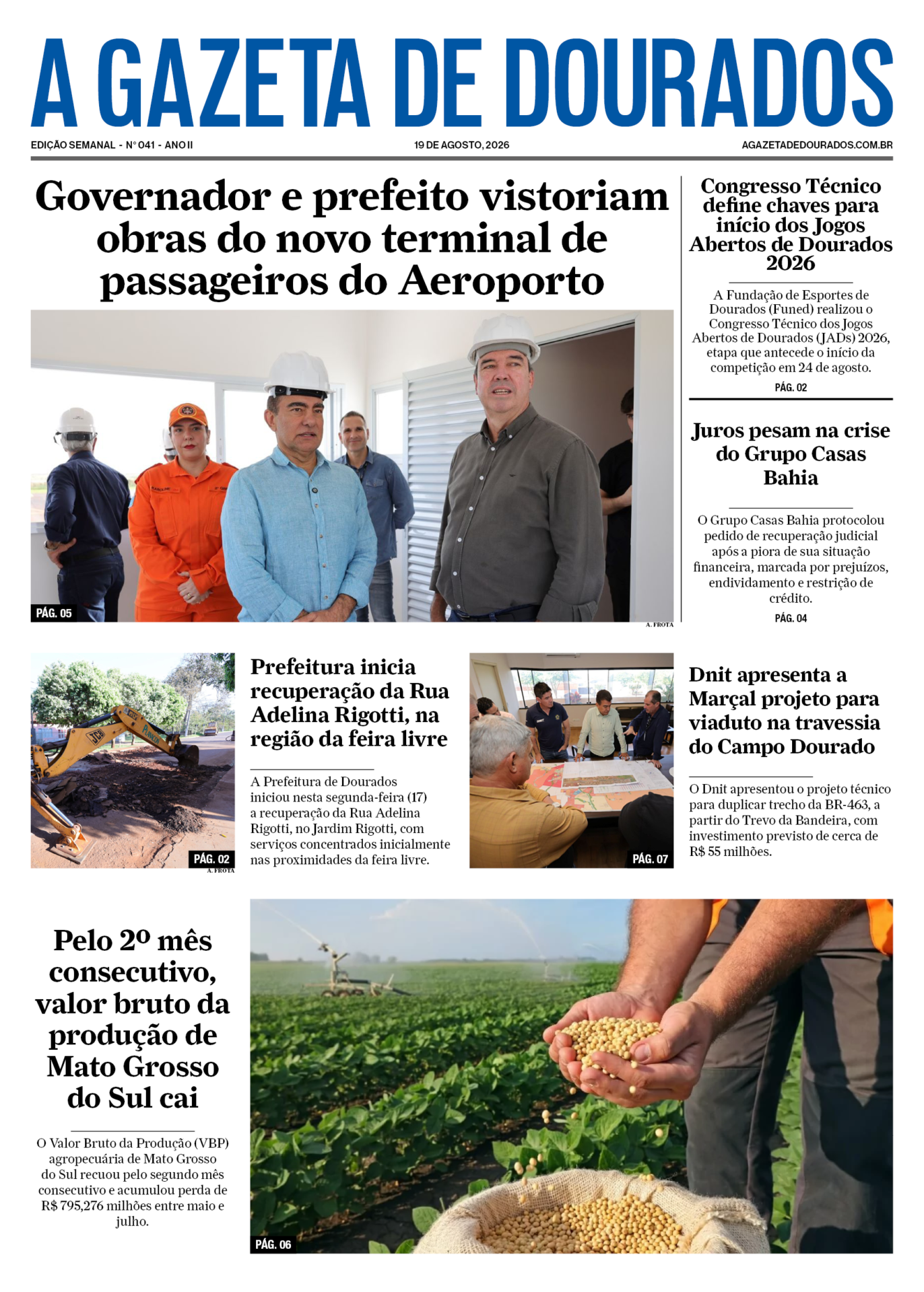 Jornal A Gazeta de Dourados – Edição de 19 de agosto de 2026