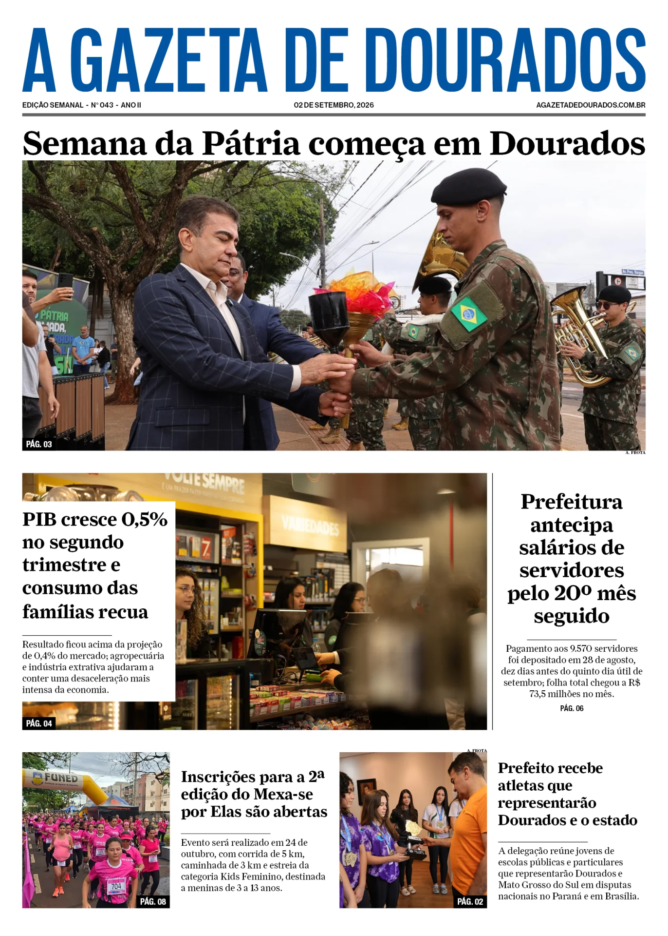 Jornal A Gazeta de Dourados – Edição de 02 de setembro de 2026