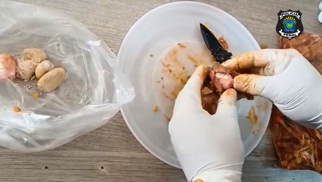 Carne, bolo e creme dental viram esconderijo de entrada de drogas em presídios Carne, bolo e creme dental viram esconderijo de entrada de drogas em presídios