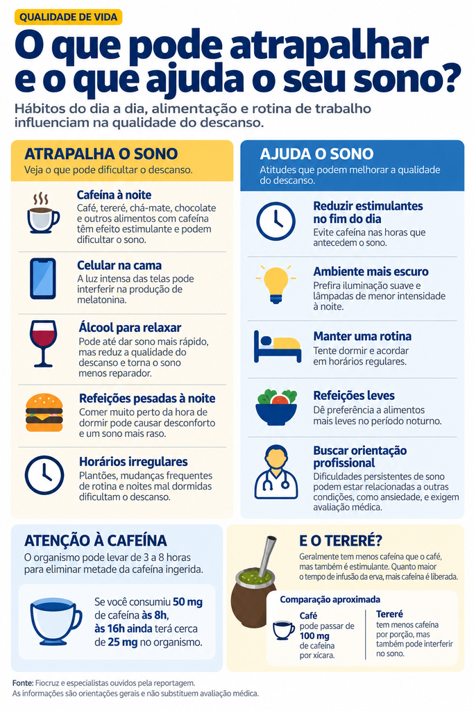 Do tereré ao celular, hábitos do dia podem custar uma noite de sono Do tereré ao celular, hábitos do dia podem custar uma noite de sono
