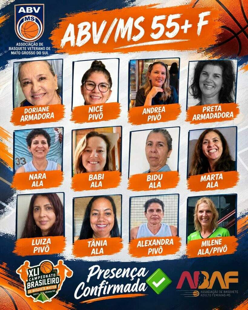 Associação representa MS no Brasileiro de Basquete Máster com 45 atletas