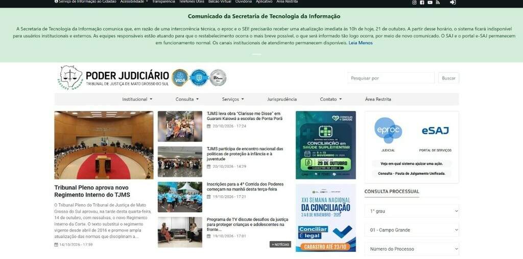 Hacker "famoso" reivindica ataque ao TJMS e site fica fora do ar Hacker "famoso" reivindica ataque ao TJMS e site fica fora do ar