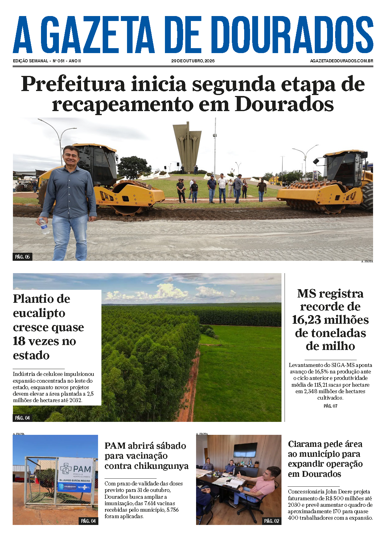 Jornal A Gazeta de Dourados – Edição de 29 de outubro de 2026
