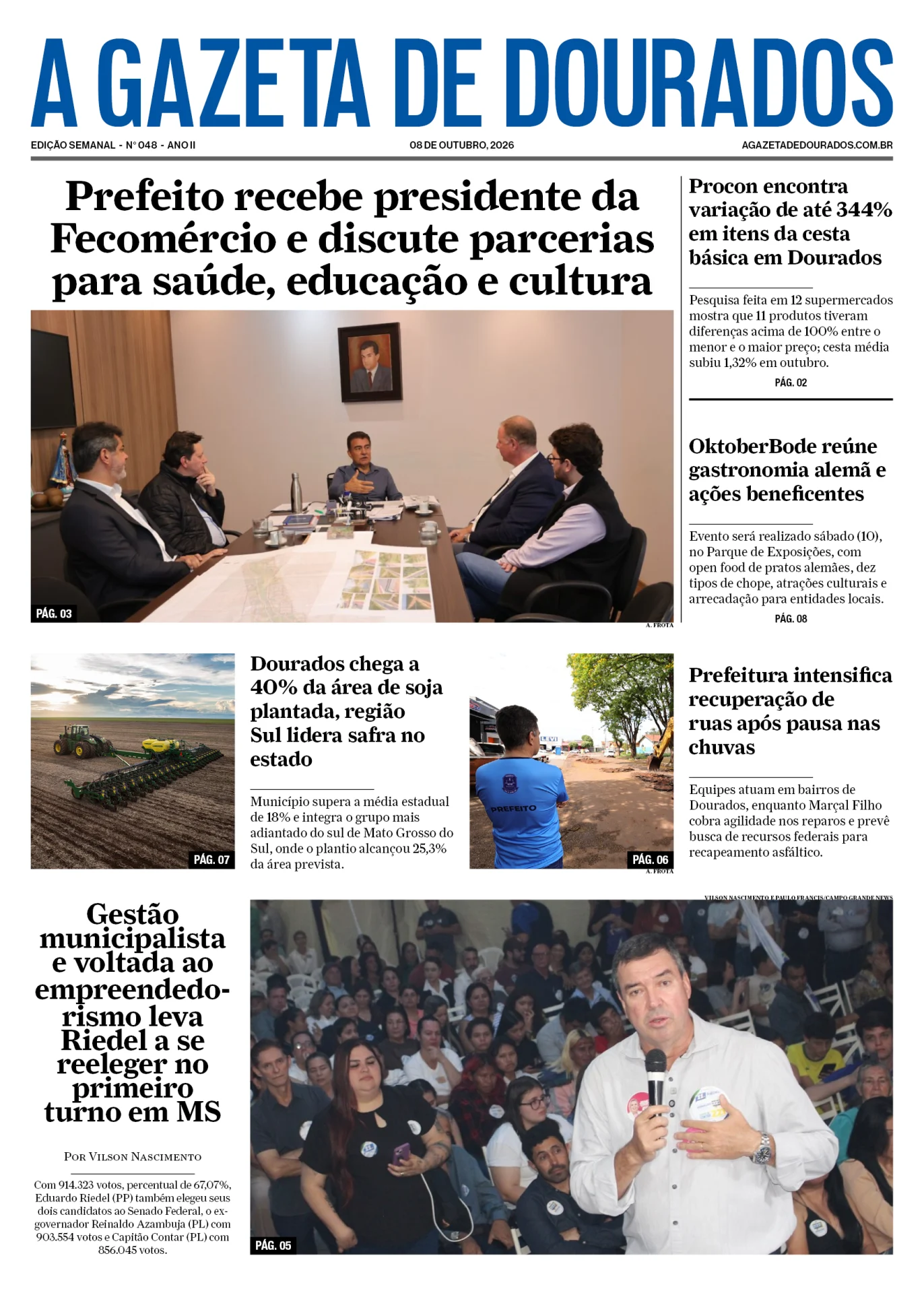 Jornal A Gazeta de Dourados – Edição de 08 de outubro de 2026