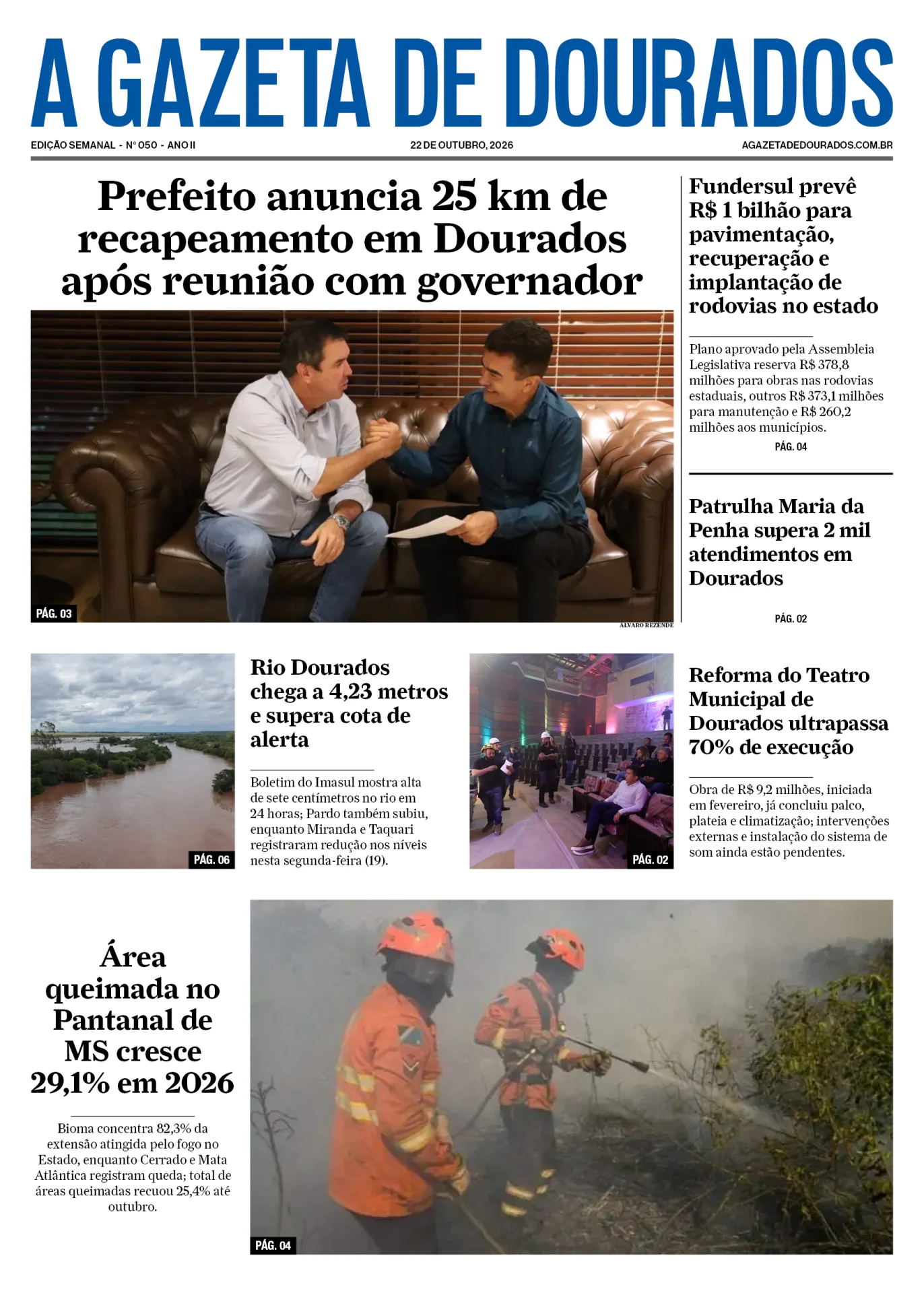 Jornal A Gazeta de Dourados – Edição de 22 de outubro de 2026