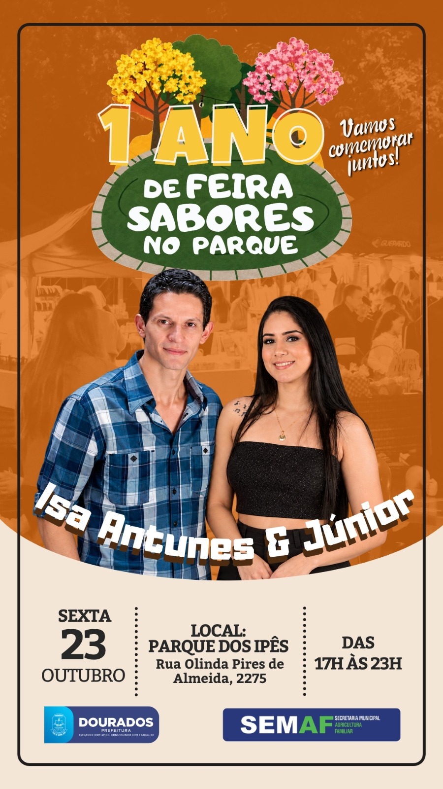 Feira Sabores completa um ano com música ao vivo, gastronomia e agricultura familiar