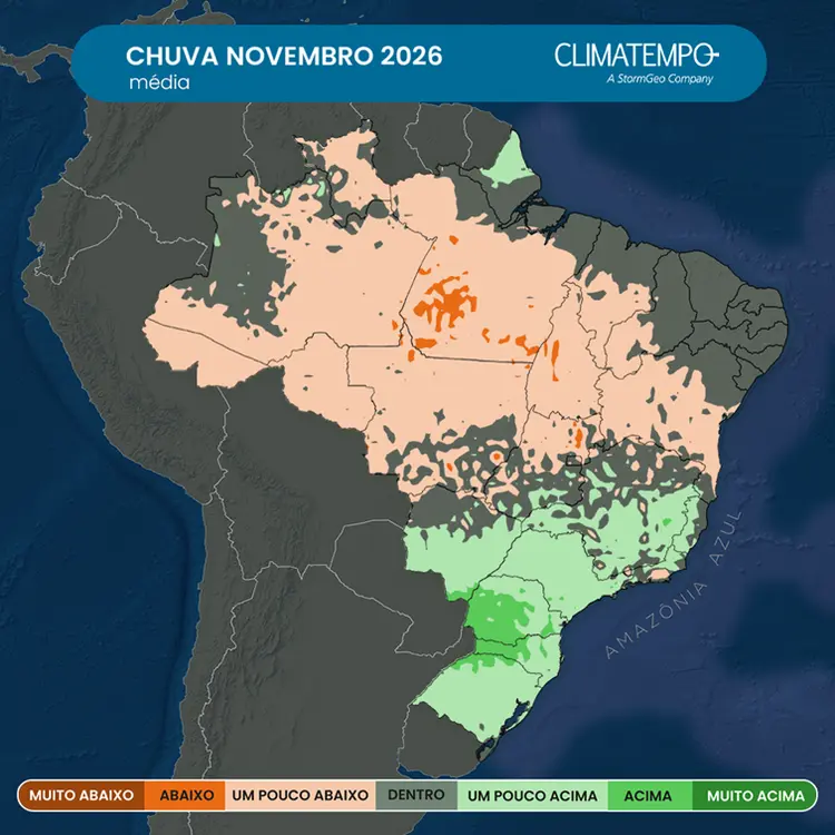 El Niño mantém MS sob risco de chuva acima da média durante novembro