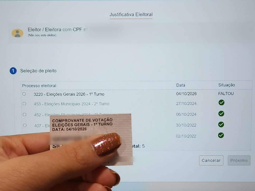 Eleitores se assustam com aviso de “faltou” após votar e TRE explica atualização Eleitores se assustam com aviso de “faltou” após votar e TRE explica atualização