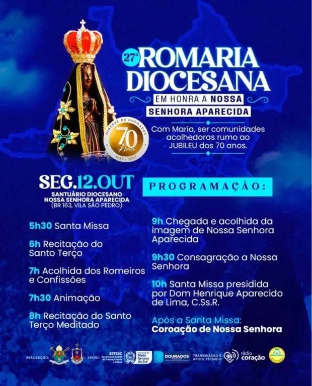 Romaria na Vila São Pedro espera superar público de 50 mil fiéis nesta segunda Romaria na Vila São Pedro espera superar público de 50 mil fiéis nesta segunda