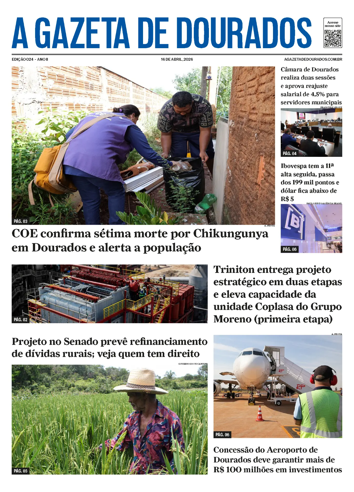 Jornal A Gazeta de Dourados – Edição de 16 de abril de 2026